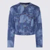 Fendi Blue Cotton Denim Jacket In Blue