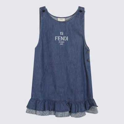 Fendi Kids' Blue Cotton Dress