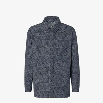 Fendi Blue Cotton Jackets