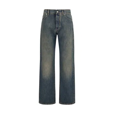 Fendi Blue Cotton Jeans Denim In Black