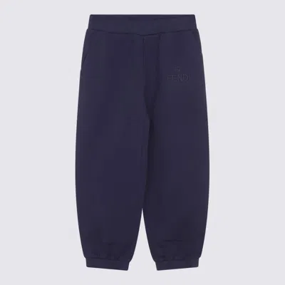 Fendi Kids' Blue Cotton Pants