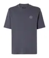 Fendi Cotton T-shirt With Ff Detail In Blue