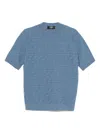 Fendi Blue Cotton T-shirts In Blue