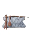 Fendi Blue Denim-effect Ff Jacquard Bag