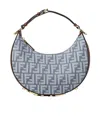 Fendi Blue Denim-effect Ff Jacquard Bag