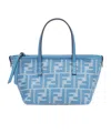 Fendi Women Embroidered Chenille Mini Roll Handbag In Blue