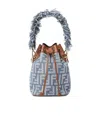 Fendi Blue Denim-effect Ff Jacquard Mini-bag
