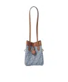 Fendi Blue Denim-effect Ff Jacquard Transformable Mini-bag
