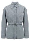 Fendi Blue Denim Go-to Jacket In Blue