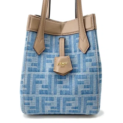 Pre-owned Fendi Blue Denim Handbag Shoulder Bag ()
