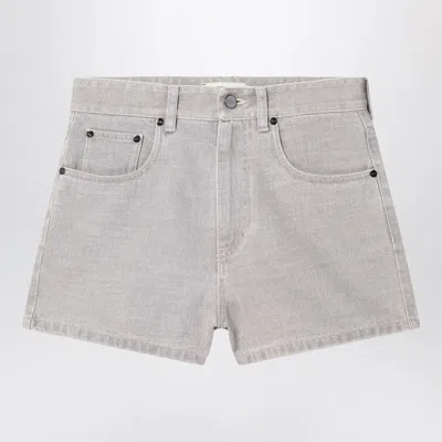 Fendi Blue Denim Shorts Women In Brown