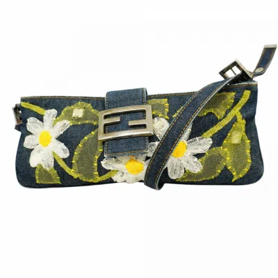 Pre-owned Fendi Blue Denim Shoulder Bag ()