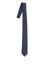 Fendi Polka Dot Jacquard Silk Tie In Blue