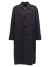 Fendi Cappotto In Misto Lana Antracite Uomo In Blue