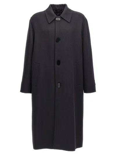 FENDI BLUE DOUBLE WOOL COAT