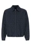 Fendi Embroidered Denim Bomber With Elastic Cuffs