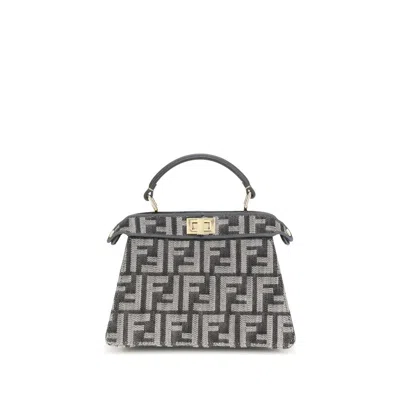 Fendi Blue Fabric Shoulder Women's Bag