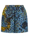 Fendi Elasticated-waist Print Shorts In Blue