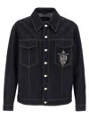 Fendi Crest Jacket With Chest Pockets And Contrast Stitching In Blue