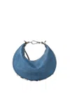 Fendi Blue Graphy Mini Crossbody Bag