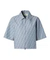 Fendi Blue Ff Chambray Jacket In Blue