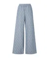 Fendi Women Ff Chambray Denim Pants In Blue