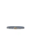 Fendi Monogram Pattern Belt With Gold-tone Hardware