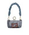 Fendi Blue Ff Denim Charm In Multi