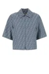 Fendi Denim Shirt Embroidered Pattern