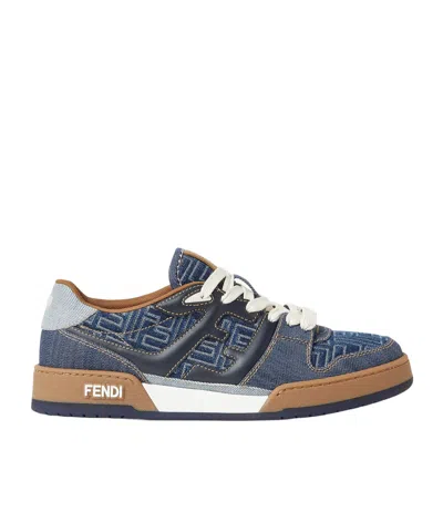 Fendi Match Jacquard Ff Sneaker Blue In Multi