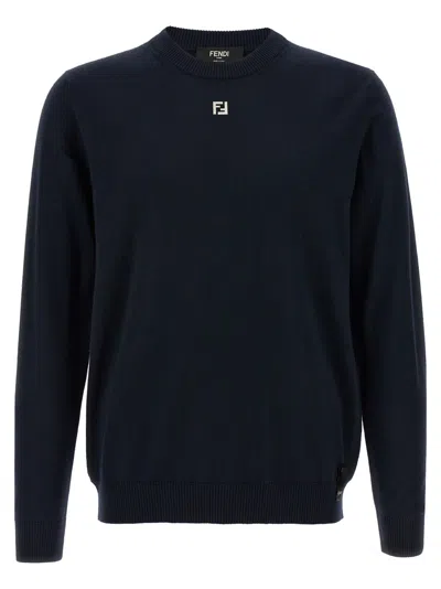 FENDI BLUE FF LOGO SWEATER