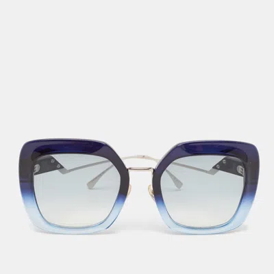Pre-owned Fendi Blue Gradient Ff0317/s Square Sunglasses