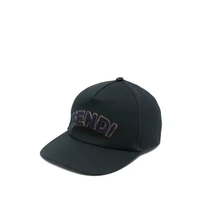 FENDI FENDI BLUE HATS MEN