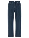 Fendi Straight Leg Denim Trousers With Five Pockets In Blue