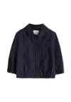 Fendi Blue Jacket With All-over Ff For Baby Boy In Blue