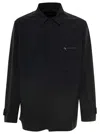 Fendi Blue Jacket With Patch Zipped Pocket And Logo In Nylon Man In Black