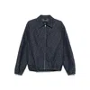 Fendi Embroidered Denim Bomber Jacket In Blue