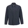 Fendi Giubbino In Denim Ricamato Uomo In Blue