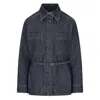 Fendi Go-to Denim Shirt Jacket With Quilted Ff Motif Clothing In Blue