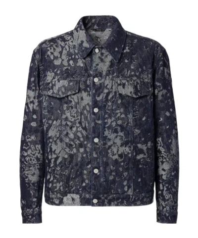 Fendi Blue Jacquard Denim Jacket