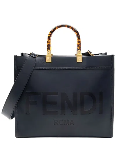 Pre-owned Fendi Blue Leather