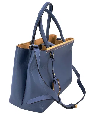 Fendi Blue Leather 2jours Tote (authentic Pre-loved)