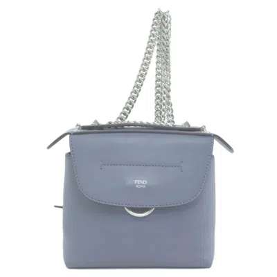 Pre-owned Fendi Blue Leather Backpack ()