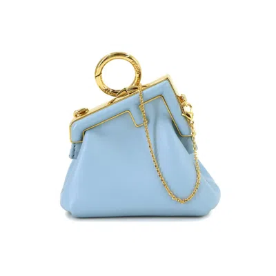 Pre-owned Fendi Blue Leather Coin Purse/coin Case ()