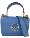 Fendi Blue Leather F Kan 1 Medium Shoulder Handbag (authentic Pre-loved) In Blue
