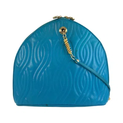 Pre-owned Fendi Blue Leather Pochette Shoulder Bag ()