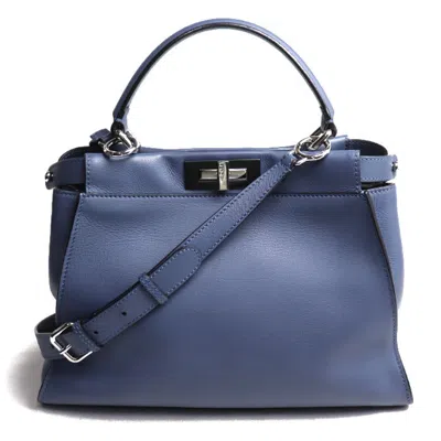 Pre-owned Fendi Blue Leather Shoulder Bag ()