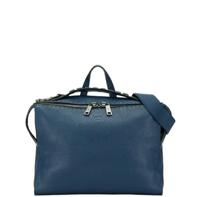 Pre-owned Fendi Blue Leather Shoulder Bag ()