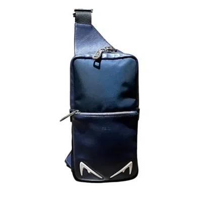 Pre-owned Fendi Blue Leather Shoulder Bag Sling Bag ()