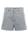 Fendi Tailored Shorts With Pockets And Loops In Grey